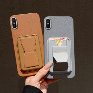 Ultra-Thin Frosted Silicone Protective Case for Xiaomi Redmi9A with Stand Card Holder Men Women Style Full Cover Fashion Leather Texture