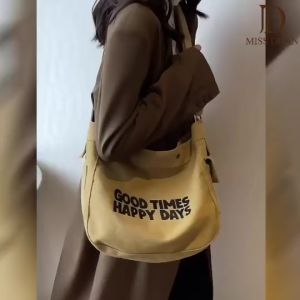 Tas selempang / sling bag / shoulder bag / tas kanvas tebal / tas sekolah