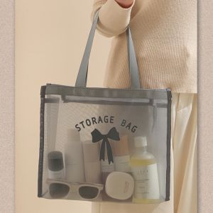 MIRUIDUO | Large Capacity Breathable Mesh Tote Bag for Swimming and Cosmetics