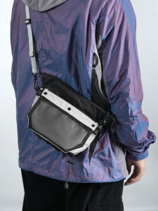 Deeruby Casual Nylon Crossbody Bag for Travel Camping Lightweight Mixed Fiber Red Deer Cliff Flying Bird Bag Mens Bag