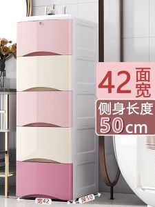 Deep Plastic Storage Cabinet Drawers Style Clothes Storage for Children Home Use Toy Snack Organizer Macaron Color Modern Simple