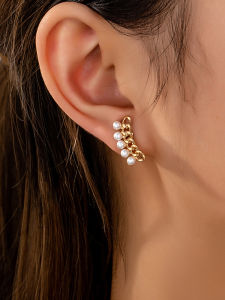 Elegant Retro Pearl Ear Cuff No Piercing Required Small Exquisite Womens Design Trendy Cool Style Ear Jewelry New Simple