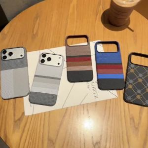 Luxury UltraThin Carbon Fiber Kevlar Texture PC Phone Case For iPhone 17 Air 16 15 14 Plus 13 12 11 Pro Max Frosted Bumper Cover