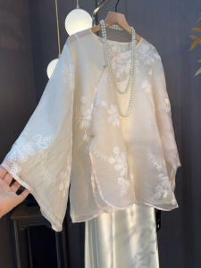 QINGMUZI | Chinese Style Serene Elegant Cheongsam Dress Suite