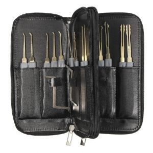 25-Piece Locksmith Practice Kit with Lockpick Extractor and Practice Keys for Digital Door Lock Skills