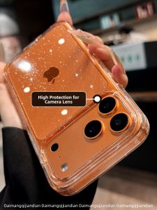 DAIMANG | Transparent Sparkle Protective Phone Case for iPhone 17 16 Pro 15 Plus 14 13 12 11 Pro