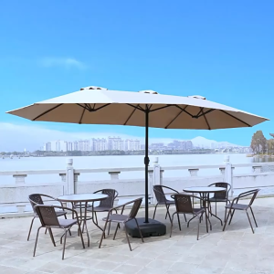 4.6M Patio Umbrella Outdoor 15ft Garden Umbrella Rainproof Sun Shade Payung Niaga Payung Taman for YardBeachMarket