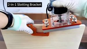 2 in 1 Slotted Bracket For DIY Router Base Trimming Milling Machine Slotting Locator Invisible Punch Locator Tool