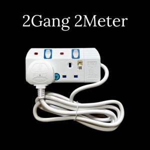 SIRIM APPROVED Extension Trailing Socket with Unbreakable 13A Plug Top 3/4/5 gang with 2Meter and 5meter
