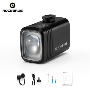 RockBros | ROCKBROS 1000LM Bike Headlight Cut-off Line 2800mAH Bicycle Front Light Aluminium Type-C High Brightness MTB Road Cycling Light