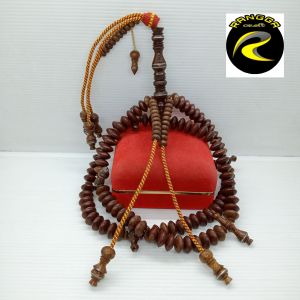 tasbih tijani kayu KELOR EMAS FULL BENANG RAJUT A480