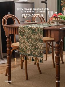 HOUGOUXIANG | Luxury French Country Style Tablecloth with Tassel Trim