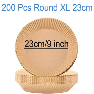 23cm Baking Paper Hot Air Fryer Liners Disposable Non-stick Oil-proof Baking Paper Liner for Oven Microwave Roasting Accessor