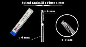 ms7 Endmill 1 Flute spiral 4mm cnc router bit end mill single flute 4 mm