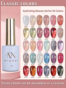 MIANEL 12ML Christmas Ice Clear Nude Jelly Gel Nail Polish Set - 30 Colors Top Selling Shades for Pink Blue Red & White Nails