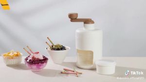 Máy bào đá mini quay tay xay đá nghiền đá tuyết siêu tiện lợi - An toàn - Không buốt tay - Dễ dàng vệ sinh - Gọn gàng