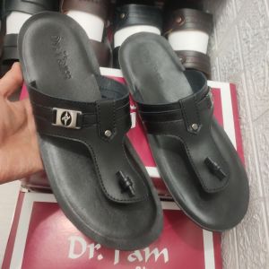 SANDAL KULIT PRIA DR. IAM 4039 HITAM ( PRODUKSI SENDIRI )