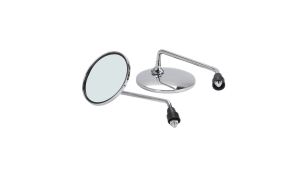 1 Pair Universal Motorcycle Rear View Mirror Chrome Motorbike Back Side Mirrors 8mm 10mm Thread For Honda Harley Moped Scooter