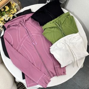 เสื้อแจ็คเก็ตโยคะผู้หญิงทรงสลิมฟิต ทรงสวมหัว แขนยาว ระบายอากาศได้ดี ดูดซับเหงื่อได้ดี เหมาะกับฤดูใบไม้ผลิและฤดูใบไม้ร่วง