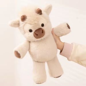Adorable Highland Cattle Plush Toy 45cm - Huggable Running Cow Stuffed Animal Made with Premium Soft Fabric Soothing Companion
