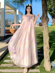 CHANGTONG | Off-Shoulder Loose Beach Dress 26 Spring