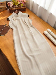 Young Modernized Striped Cheongsam SuCheng Diary Retro Style Summer New Arrival Elegant Ladylike High Quality Republic of China Fashion