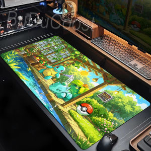 Bandai | Rubber Base PC Mousepad Pokemon Blastoise Squirtle Mouse Pad Large Gaming Accessory Computer Gamer Keyboard Pad Laptop Desk Mat