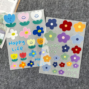 สติกเกอร์ตกแต่งหมวกกันน็อคลายดอกไม้การ์ตูนกระจกหน้าสกู๊ตเตอร์สติกเกอร์สำหรับแปะร่างกายอุปกรณ์มอเตอร์ไซค์สำหรับฮอนด้าคลิก150i 125i PCX160 ADV Yamaha Nmax Xmax 300 Vespa Suzuki