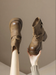Josiny | Autumn/Spring Brown British Style Boots