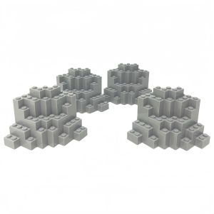 Rockery Building Blocks DIY Toys 4PCS Mountains Hills Bricks Compatible With Various Scenarios Creative Educational Toys