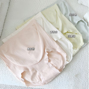 Quần Lót Nữ Cạp Cao Bằng Sợiไหม Kháng Khuẩn Cỡ Lớn Cho Phụ Nữ Mang Thai Mùa Hè Quần Lót Không Đường May Thoải Mái