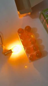 Hộp 20 bóng đèn Halogen S25 tiêu chuẩn dùng cho ô tô điện 12v và 24v. Bóng đèn 1 tim-2 tim vàng