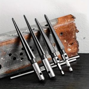 High Carbon Steel Hexagonal Cone Set - Handheld Cone Cutters for Wood Metal and Plastic - Compatible Bit Chamfering Tool Access