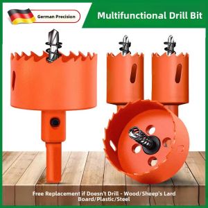 MONLEYTA | German Quality Woodworking Hole Opener For Wooden Boards Wood石膏 Board Special Drill Bit Tube Light 75mm Tool
