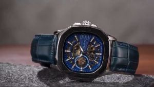 Jam Tangan Pria Belleda 9633 Automatic Sakelton Stap Kulit Anti Air 30 Meter Unique Watches