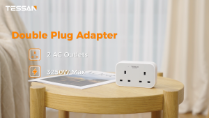 TESSAN Extension Plug Adapter Portable Wall Charger Mini Size Multi Plug Wall Socket Charger Power Adapter USB Wall Socket