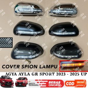 Cover Spion Agya Ayla 2023 2024 2025 Up Lampu Hitam Chrome Carbon .
