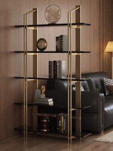Luxurious Wall-Mounted Bookshelf Display