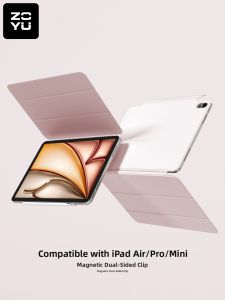 Zoyu | Magnetic Flip Dual Case with Pencil Slot and Adjustable Stand for iPad Pro/Air/Mini Support