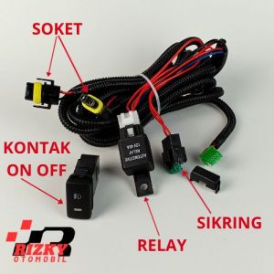 Kabel Set Foglamp Lampu Kabut Avanza Xenia Calya Sigra Agya Ayla Rush Terios Luxio Soket H16 H11