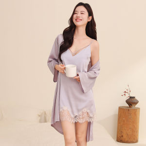 MiiOW | Catwoman Lace Strap Sleep Dress Womens New Style With Chest Pad Slimming High-End Sensual Summer Home Clothes Set