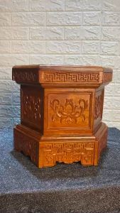 Đôn chiện lục giác  kê đồ gia đình gỗ hương cao cấp