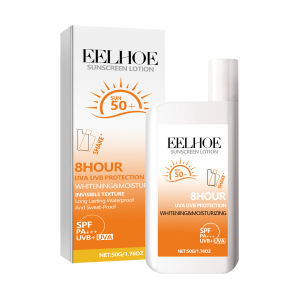 Eelhoe Spf 50+ Sunscreen Lotion Oil Control Uv Isolation Anti-Sun Moisturizing Face Suncream Long Lasting Protection Sun Cream Moisturizing Portable Sunblock Anti-Aging Facial Solar Sun Block Isolation Sun Tan Lotion Skin Care Tool