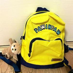 Cute Cartoon Letter Embroidery Backpack for Kindergarten to College Students Commuting to Work Shoulder Bag Bear Pendant