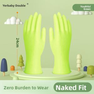 YERBABY | Childrens Long-Lasting Waterproof Rubber Gloves for Dishwashing and Laundry