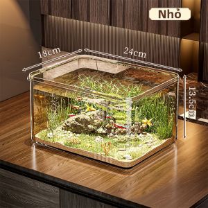 LIWAN | Bể Cá & Rùa Acrylic Để Bàn Nhỏ