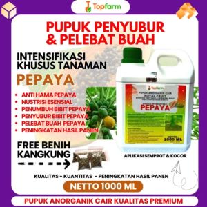 Pupuk Topfarm / Pupuk Pepaya Berbuah Lebat / Pupuk Booster Pepaya / Pupuk Pepaya California / Pupuk Khusus Pepaya / Pupuk Pelebat Buah Pepaya / Pupuk Pepaya Layu Daun