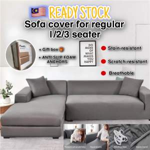 Free shipping / [ READY STOCK ]1/2/3/4 Seater Sofa Cover Dustproof Cover Sofa Cushion Cover Universal Slipcover Seat Raya Decoration