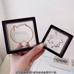 Hộp Đựng Trang Sức Màng PE Trong Suốt Hộp Hoa Tai Mini Trưng Bày Nữ Trang -LUMBL