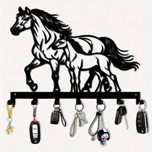 CIFbuy | Đồ Trang Trí Treo Tường VaultKey Metal Horse Với 7 Móc Treo Chống Gỉ Dùng Làm Vật Dụng Sắp Xếp Ở Lối Vào - Đồ Trang Trí Tường Nhà Cửa